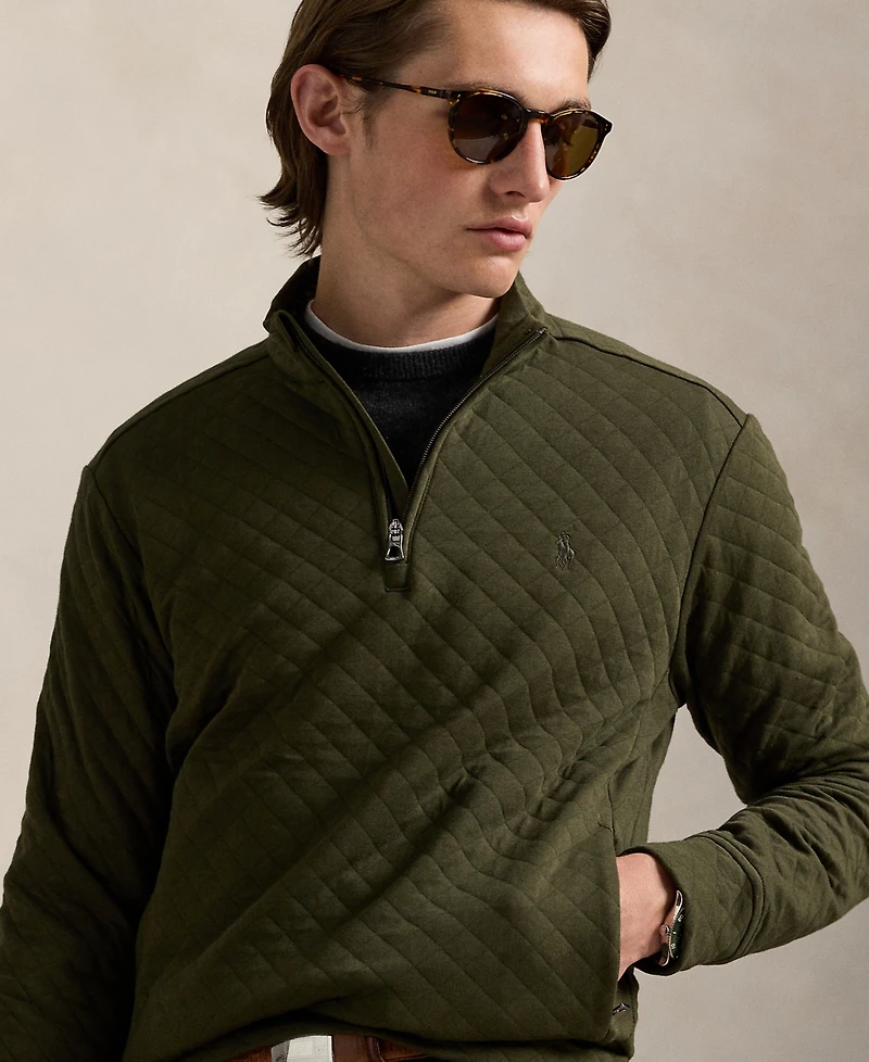Polo Ralph Lauren Men's Quilted Double-Knit Jersey Pullover