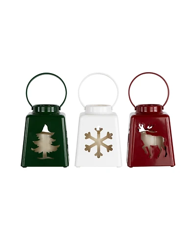 Northlight Led Lighted Christmas Candle Lanterns, Set of 3