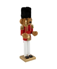 Northlight 14" Plush Teddy Bear Soldier Christmas Nutcracker