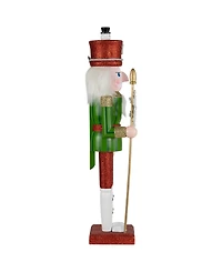 Northlight 15" Glittered Nutcracker with Snowflake Scepter Christmas Figure