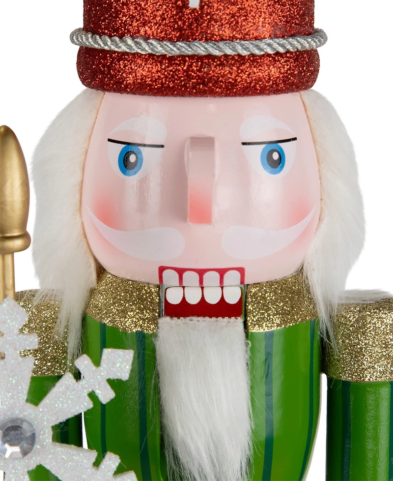 Northlight 15" Glittered Nutcracker with Snowflake Scepter Christmas Figure
