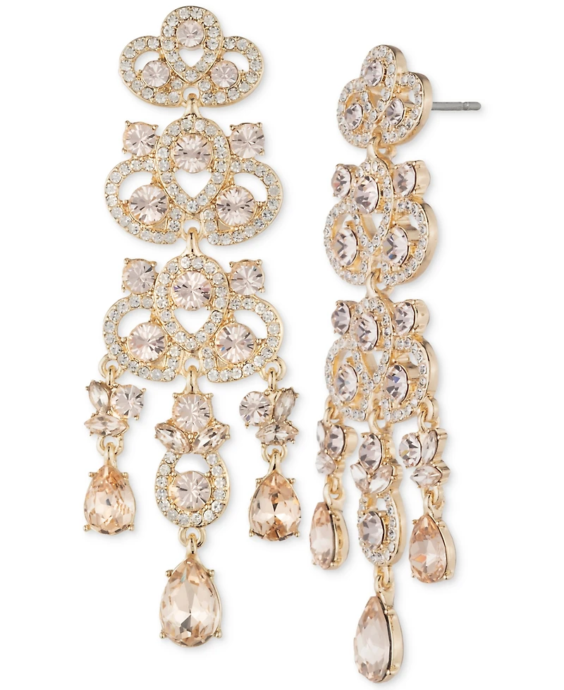Givenchy Gold-Tone Crystal Chandelier Earrings