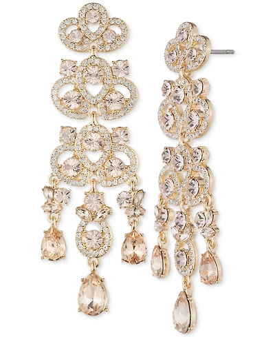 Givenchy Gold-Tone Crystal Chandelier Earrings