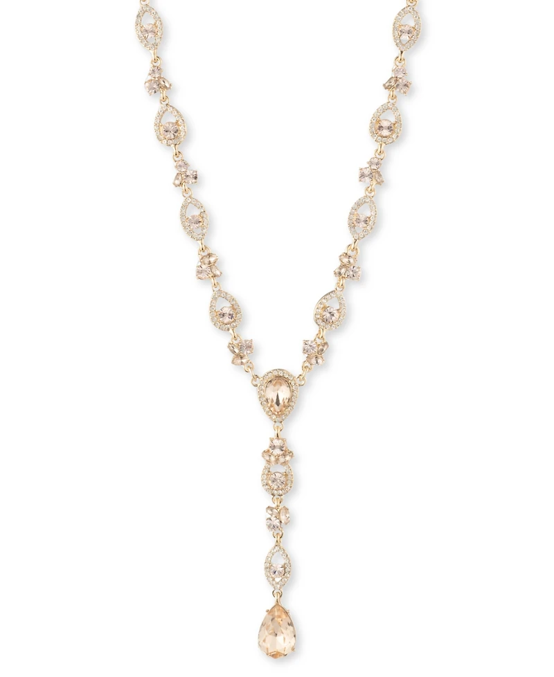 Givenchy Gold-Tone Crystal Y Necklace