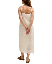 Lily and Lionel London Women's Spaghetti Strap Ribbon Work Midi Dress