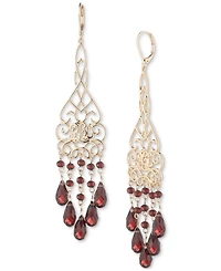 Lauren Ralph Lauren Gold-Tone Beaded Chandelier Earrings