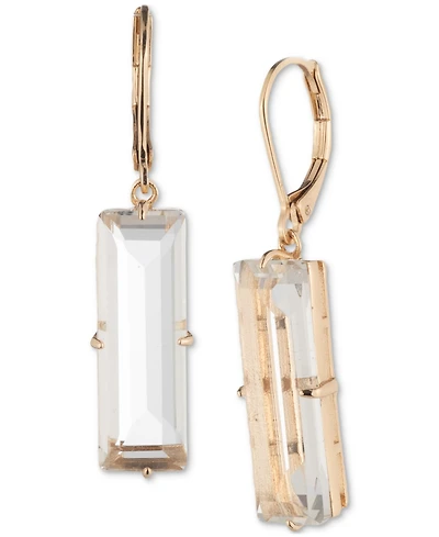 Lauren Ralph Crystal Baguette Drop Earrings