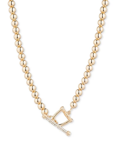 Lauren Ralph Lauren Pave Toggle Beaded 16" Collar Necklace