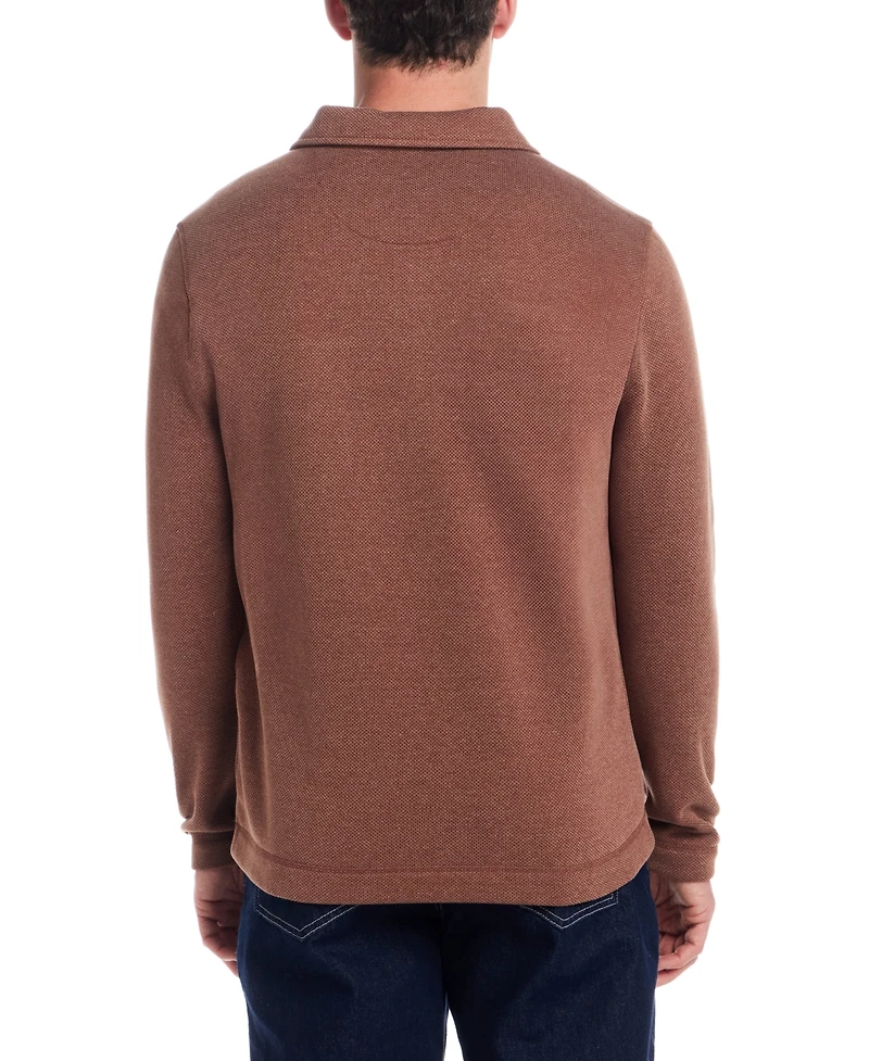 Weatherproof Vintage Men's Pebble Fleece Long Sleeve Quarter-Zip Sweater