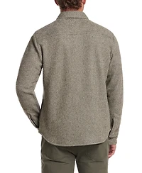 Weatherproof Vintage Men's Mixy Knit Long Sleeve Snap-Front Shirt Jacket