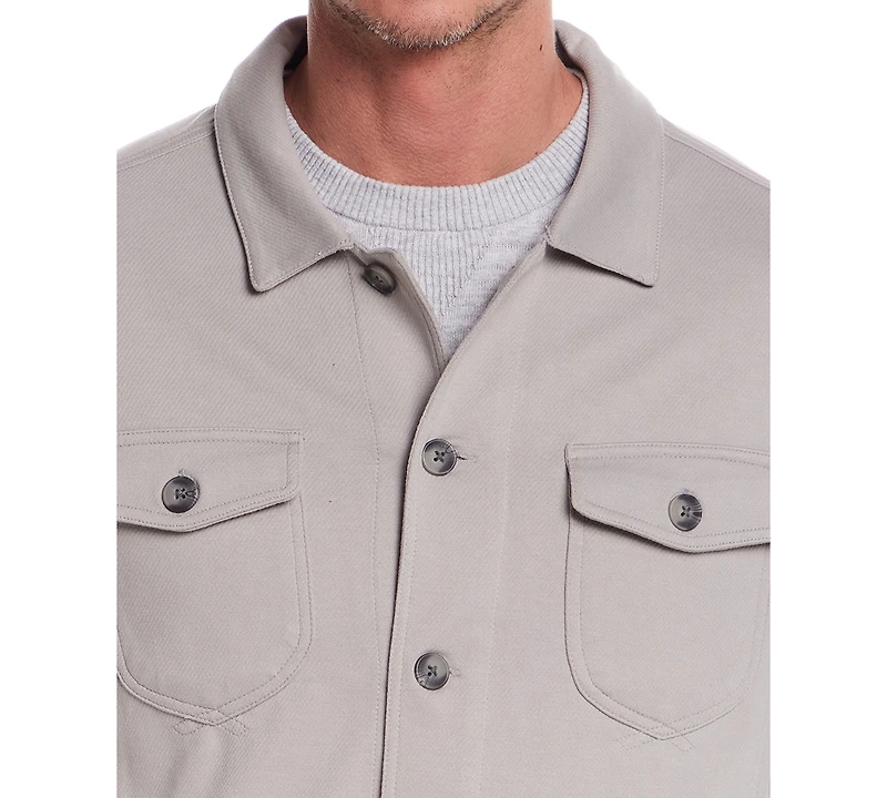 Weatherproof Vintage Men's Long Sleeve Twill Button-Front Jacket