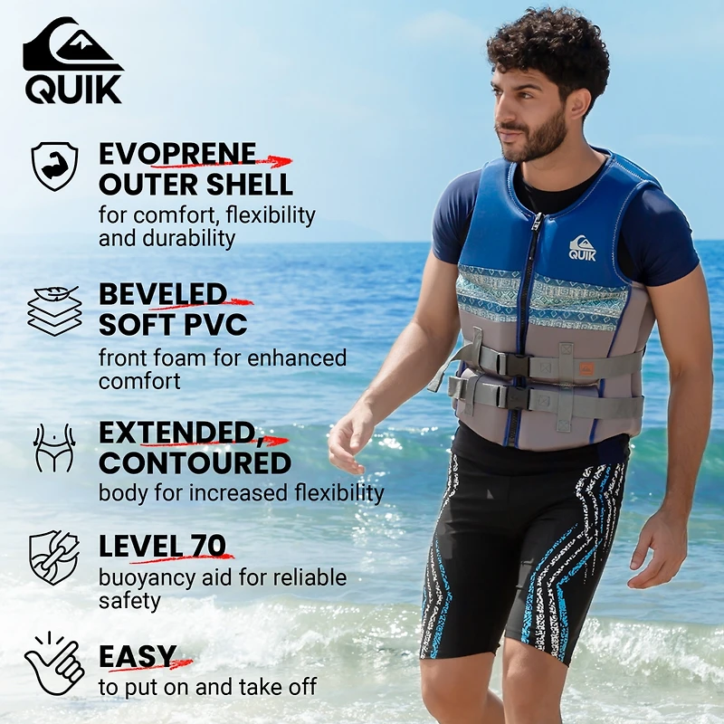 Quiksilver Men's Life Vest, Uscg Approved Pfd, Evoprene Cga Life Jacket