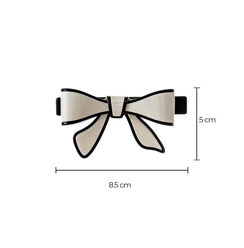 Two Tone Bow Tie Hair Barrette By Adina Eden