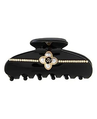 Pearl Flower W Rhinestone Large Claw Clip By Adina Eden