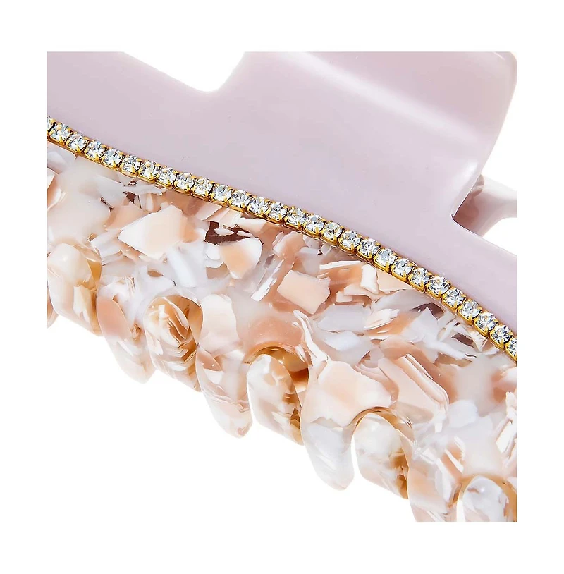 Rhinestone Two Tone Stone Large Claw Clip By Adina Eden