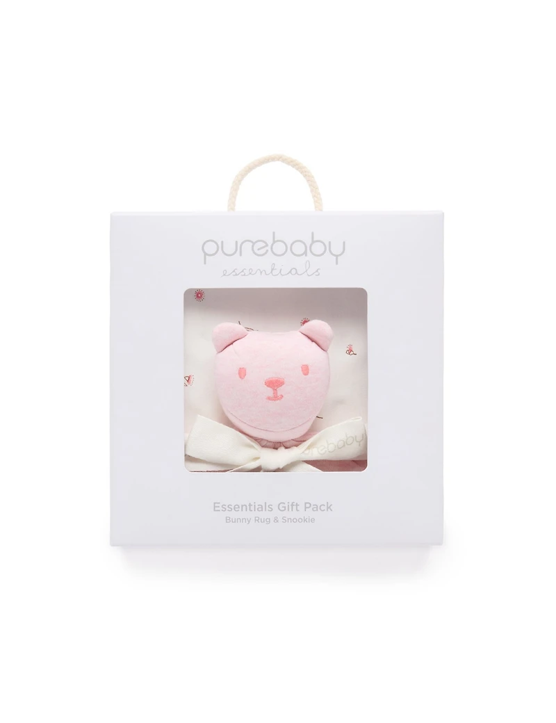 Purebaby Baby Girl Stretch Swaddle & Comforter Gift Pack