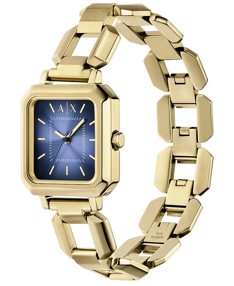 A|X Armani Exchange Women's Quartz Three-Hand Gold Stainless Steel Watch, 27mm