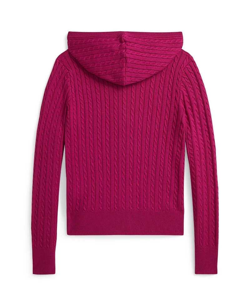 Polo Ralph Lauren Big Girls Mini-Cable Full-Zip Hoodie