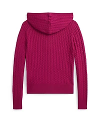 Polo Ralph Lauren Big Girls Mini-Cable Full-Zip Hoodie