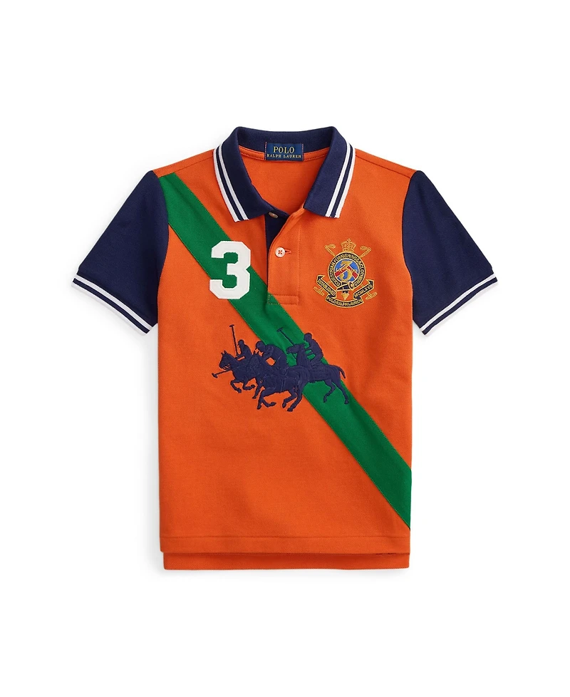 Polo Ralph Lauren Toddler and Little Boys Triple-Pony Cotton Mesh Shirt