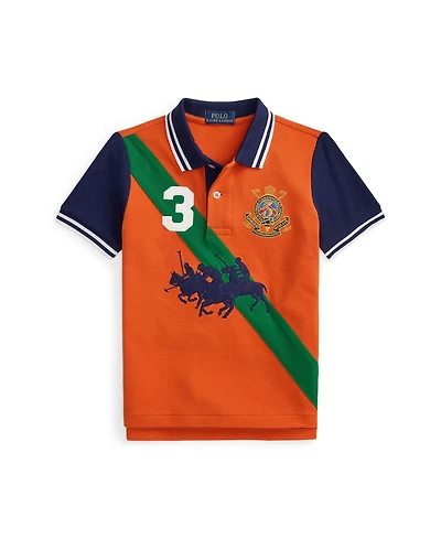 Polo Ralph Lauren Toddler and Little Boys Triple-Pony Cotton Mesh Shirt