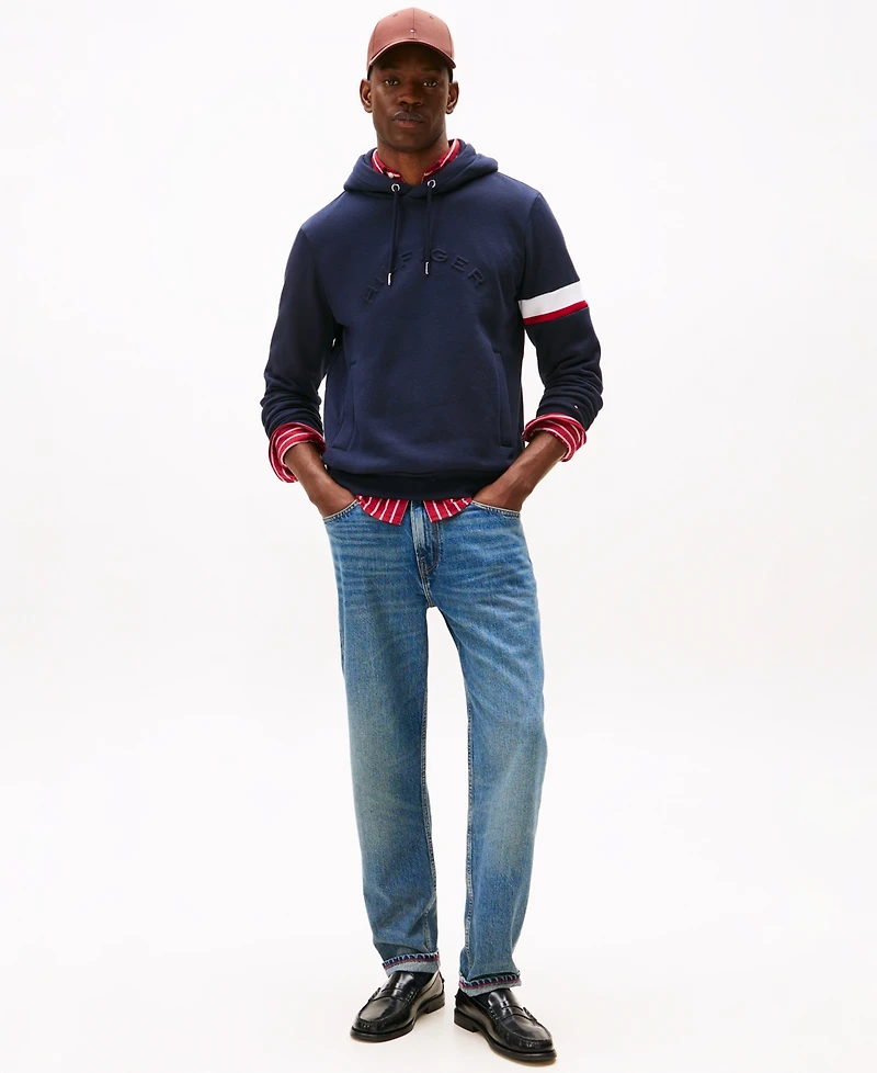 Tommy Hilfiger Men's Stripe Sleeve Hoodie