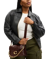 Coach Chain Tabby Medium Quilted Leather Shoulder Bag