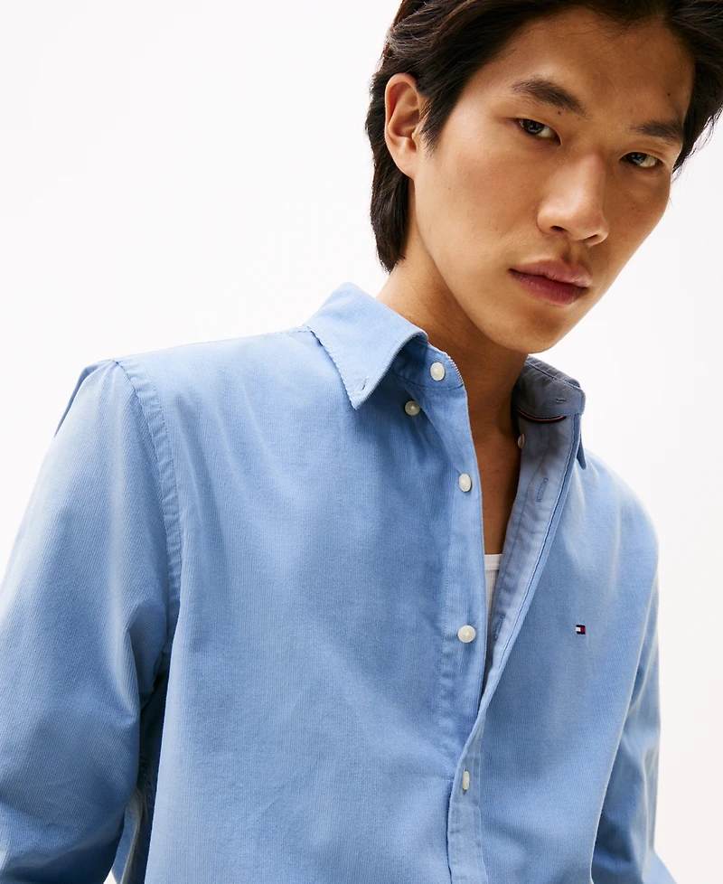 Tommy Hilfiger Men's Regular-Fit Solid Corduroy Shirt