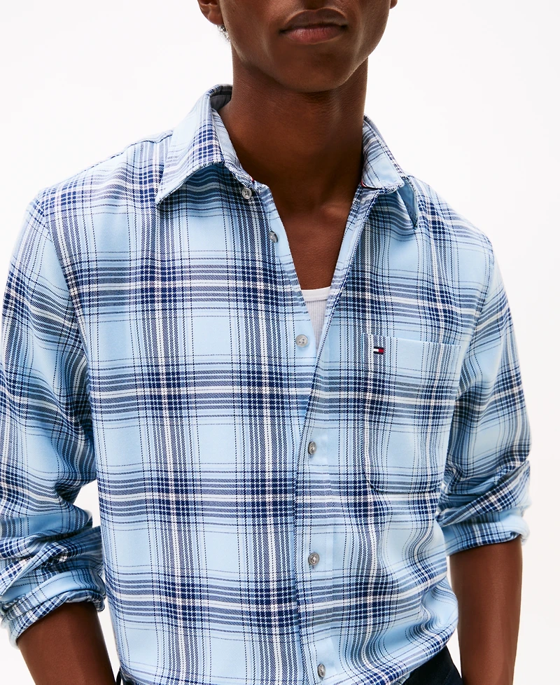 Tommy Hilfiger Men's Regular-Fit Soft Touch Blend Checked Shirt