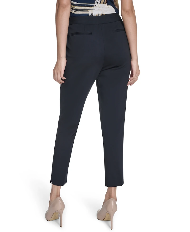 Calvin Klein Women's Straight-Leg Ponte Ankle Pants