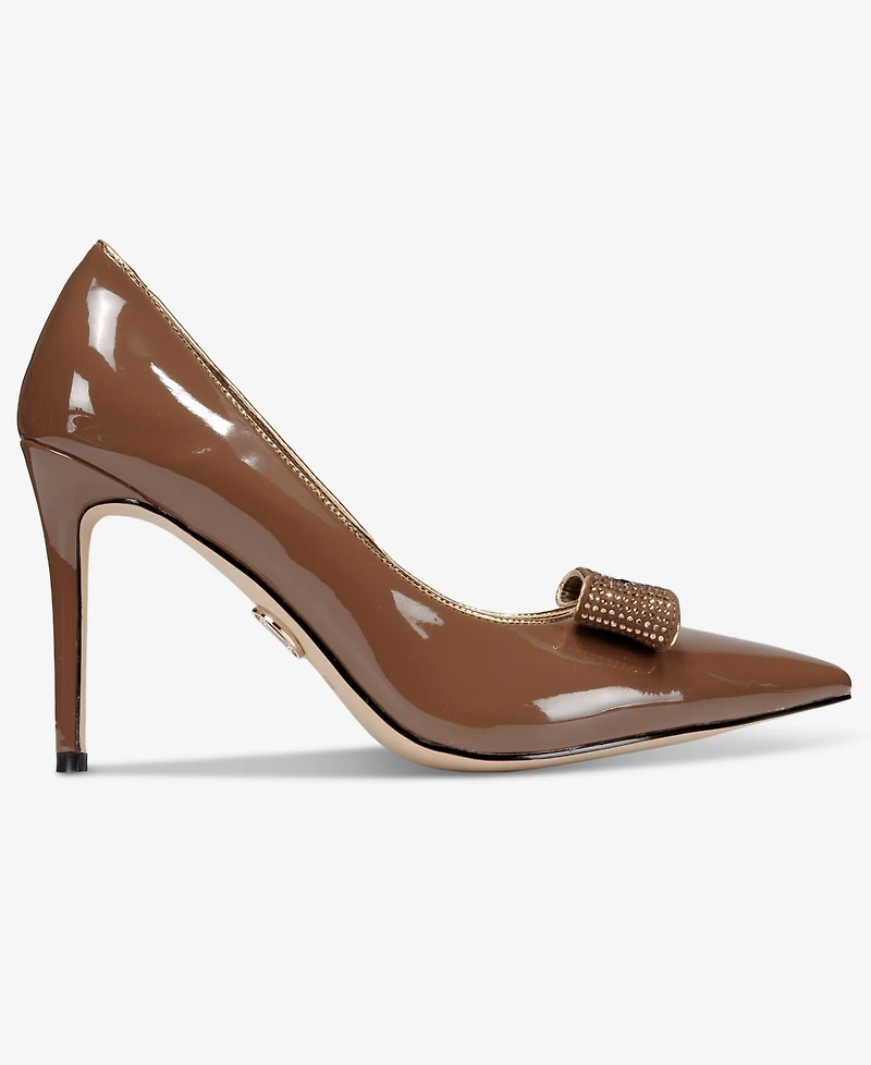Things Ii Come Women's Soho Luxurious Crystal Double Bow Pumps