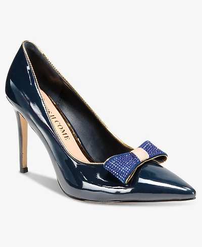 Things Ii Come Women's Soho Luxurious Crystal Double Bow Pumps