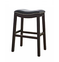 Backless Counter Height Bar Stool with Seat and Wood Frame