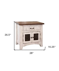 One-Drawer Nightstand – Compact Bedside Table with Storage