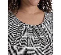 Calvin Klein Plus Pleated Top