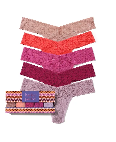 Hanky Panky Women's Signature Lace Low Rise Thong pack Panty