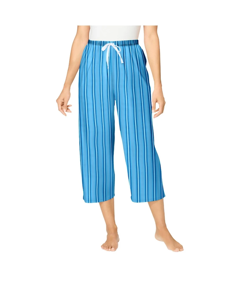 Dreams & Co. Women's Woven Sleep Capri Pant