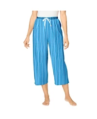 Dreams & Co. Women's Woven Sleep Capri Pant