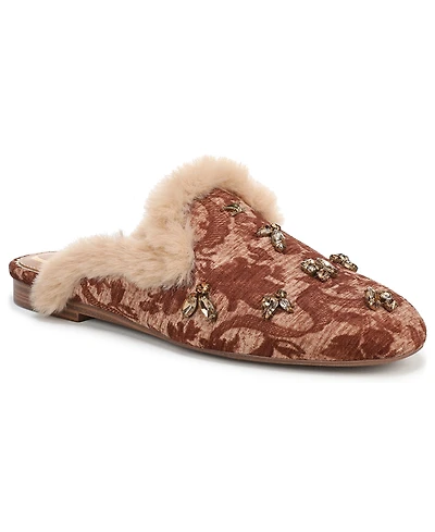 Circus Ny by Sam Edelman Women's Tillie Embellished Cozy Faux-Shearling Slip-On Clogs