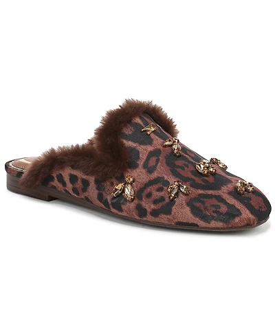 Circus Ny by Sam Edelman Women's Tillie Embellished Cozy Faux-Shearling Slip-On Clogs