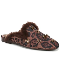 Circus Ny by Sam Edelman Women's Tillie Embellished Cozy Faux-Shearling Slip-On Clogs