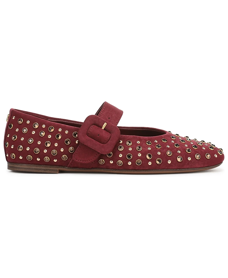 Circus Ny by Sam Edelman Women's Blaire Rhinestone Buckled Mary-Jane Flats