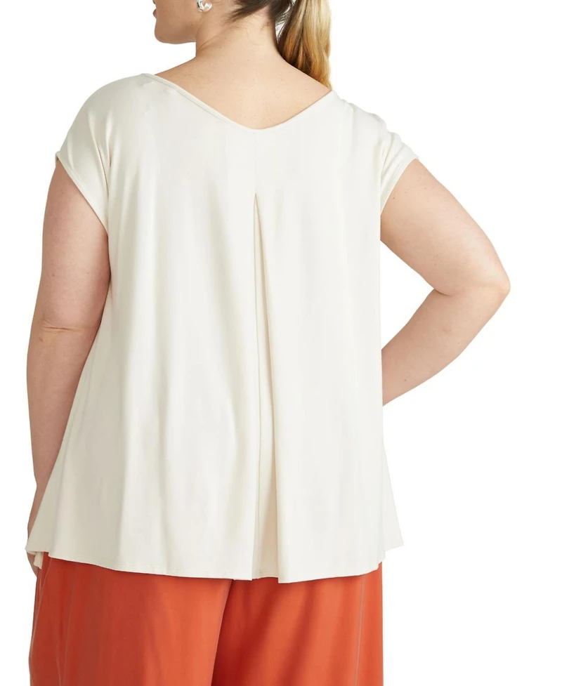 Universal Standard Plus Size Heatwave Divine Jersey Flared Cap Sleeve Tee