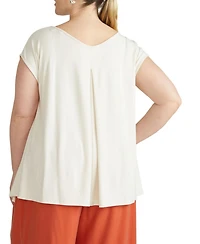 Universal Standard Plus Size Heatwave Divine Jersey Flared Cap Sleeve Tee
