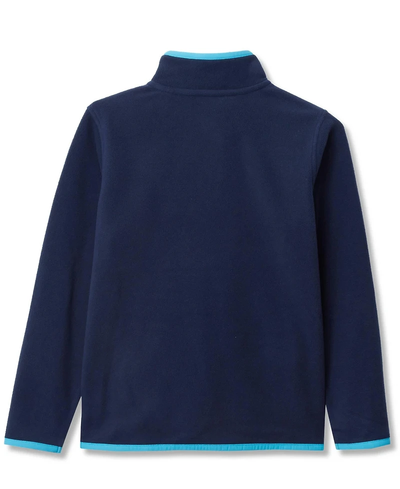 Lands' End Girls Anyweather Fleece Snap Neck Pullover