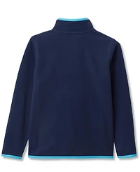 Lands' End Girls Anyweather Fleece Snap Neck Pullover