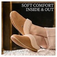 Minnetonka Women's Spruce Suede Berber Lined Slippers