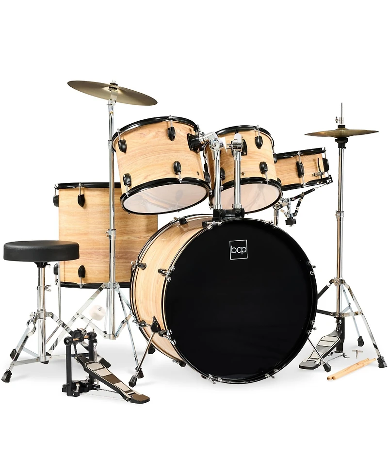 Best Choice Products 5-Piece Beginner Drum Set w/ Snare, Bass, Toms, Cymbal, Hi-Hat, Sticks, Pedal
