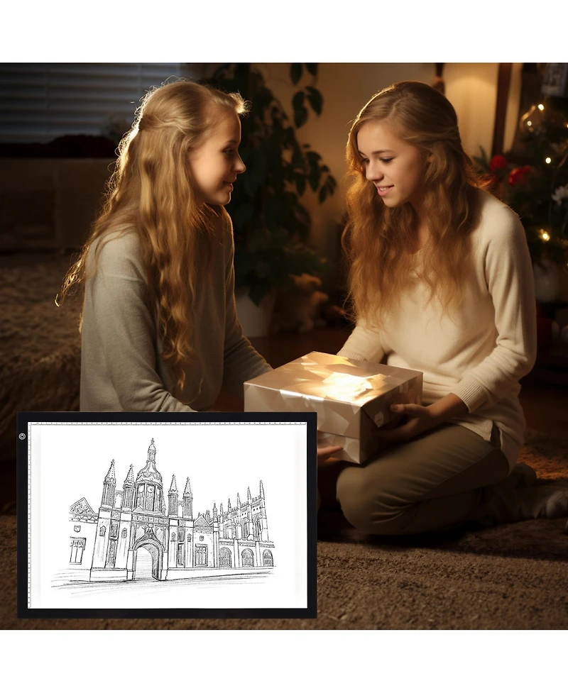 Yescom A2 Light Pad Diamond Painting Light Board Light Box for Tracing 25"x16" Light Board Artist Drawing Sketching Animation with Paper