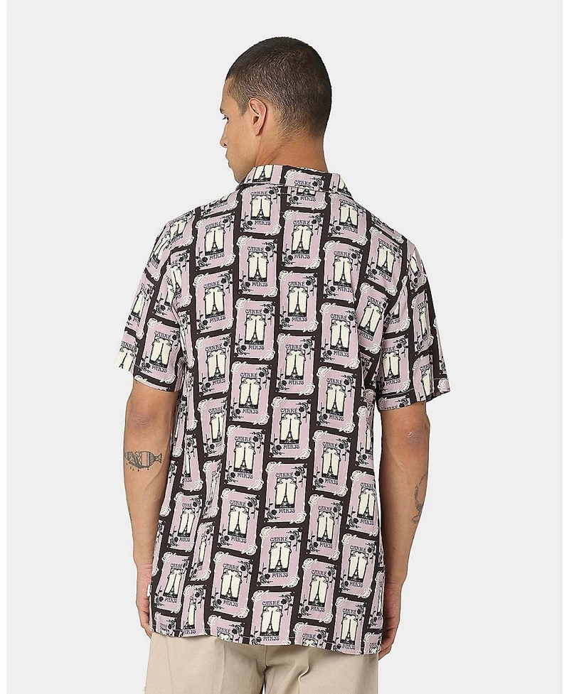 Carre Men's Parisian Rugu Short Sleeve Button Up Shirt
